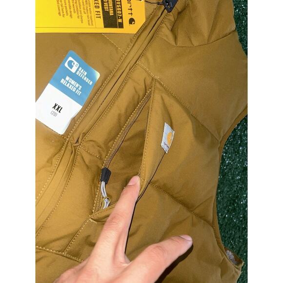 Carhartt Montana Puffer Vest Insulated Reversible Sherpa Oak - Picture 4 of 13